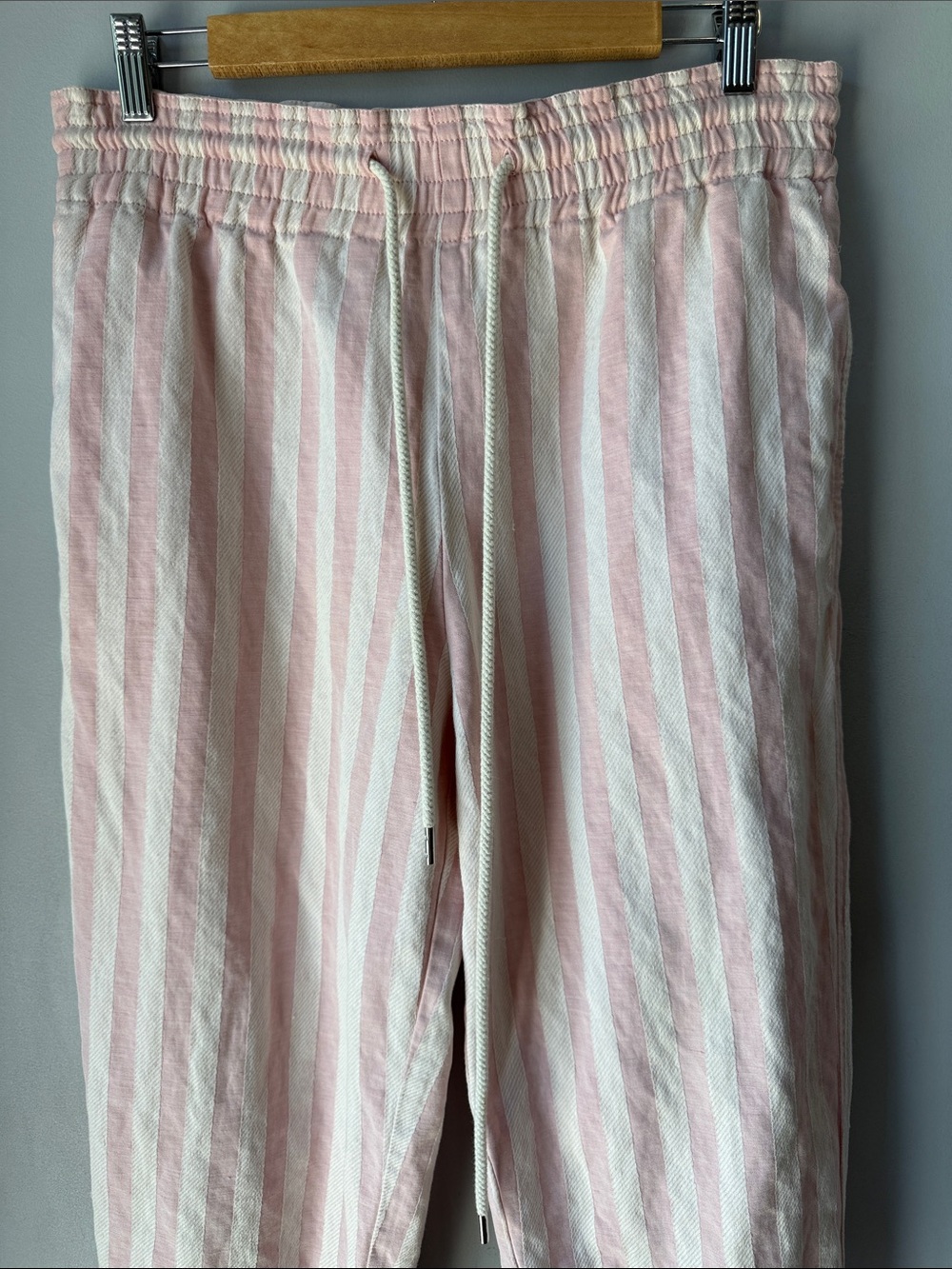 bassike Striped Cotton Linen Pants - Picture 3 of 10